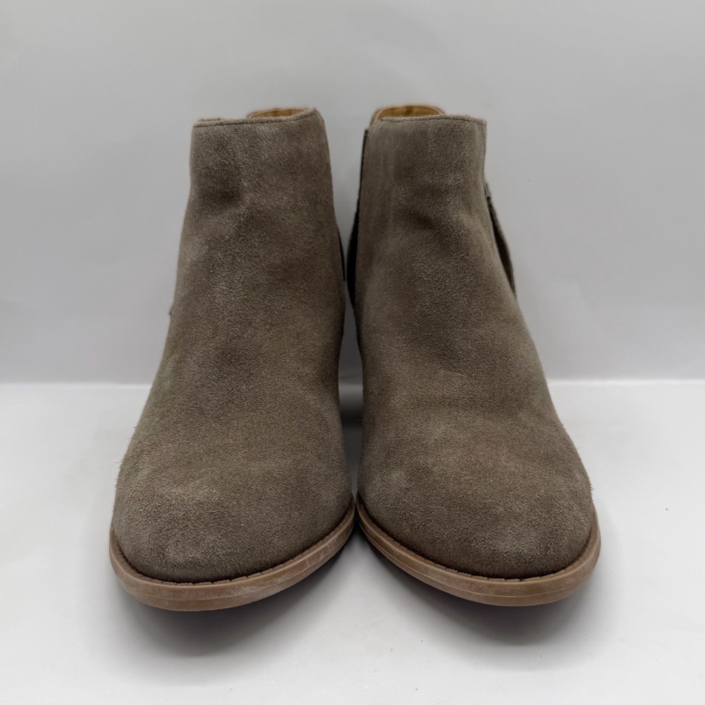 Vionic Anne Boots Womens 9 Brown Suede Leather Ankle Booties Casual Zip Up - Picture 3 of 10